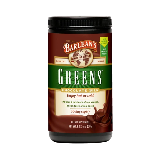 Chocolate Silk Greens 270g by Barlean's Organic Oils