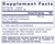 SAMe (S-Adenosylmethionine) 60c Pure Encapsulations Label