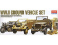  Academy 1/72 WWII Ground Vehicle Set - US & German Vehicles 