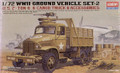  Academy 1/72 WWII Ground Vehicle Set - US 6x6 Cargo Truck 