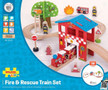 BigJigs Fire Station Train Set 