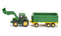  Siku 1/87 John Deere Tractor with Loader and Trailer 