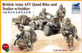  Bronco Kits 1/35 British Army ATV Quad Bike and Trailer Model Kiy 