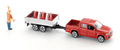  Siku 1/55 Volkswagen Amarok Pick-Up with Tipping Trailer Diecast Model 