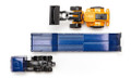  Siku 1/87 MAN Truck with Low Loader and JCB Wheel Loader 