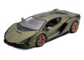  Burago 1/24 Lamborghini Sian FKP 37 Green Diecast Model 