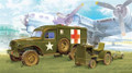  Academy 1/72 WWII Ground Vehicle Set - US Ambulance and Towing Tractor 
