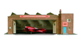Superquick 1/76 Bus Depot, Fire Station, & Hanger Card Building Kit   Superquick 1/76 Bus Depot, Fire Station, & Hanger Card Building Kit