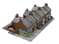  Superquick 1/76 Low Relief Terrace Fronts (Red Brick) Card Building Kit 