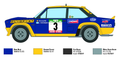 Italeri 1/24 Fiat 131 Abarth Rally OL10 Model Kit   Italeri 1/24 Fiat 131 Abarth Rally OL10 Model Kit