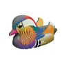  Eugy 96 Mandarin Duck Card 3D Puzzle 