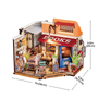  Rolife Corner Bookstore Wooden Diorama Kit 