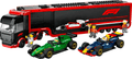 Lego City Formula 1 Truck with Red Bull RB20 and Aston Martin AMR24 Race Cars   Lego City Formula 1 Truck with Red Bull RB20 and Aston Martin AMR24 Race Cars