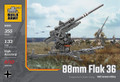  Build Army 1/35 88mm Flak 36 Artillery 