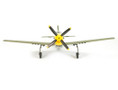  Volantex P-51D Mustang, Green, 4CH, 500MM, Brushless With Gyro, RTF RC Plane 