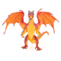  Papo Toys Fire Dragon King 