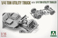  Takom 1/16 ¼-ton Utility Truck & utility trailer 
