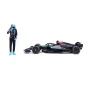  Burago 1/24 F1 Mercedes AMG W15 2024 with Driver Figure - George Russell Diecast Model 