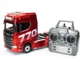  HuiNa RC 1/18 2.4G 19CH Scania 770S Truck with Flatbed Trailer (Red) RTR 