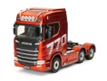  HuiNa RC 1/18 2.4G 19CH Scania 770S Truck with Flatbed Trailer (Red) RTR 