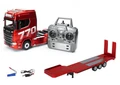  HuiNa RC 1/18 2.4G 19CH Scania 770S Truck with Flatbed Trailer (Red) RTR 