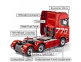  HuiNa RC 1/18 2.4G 19CH Scania 770S Truck with Flatbed Trailer (Red) RTR 