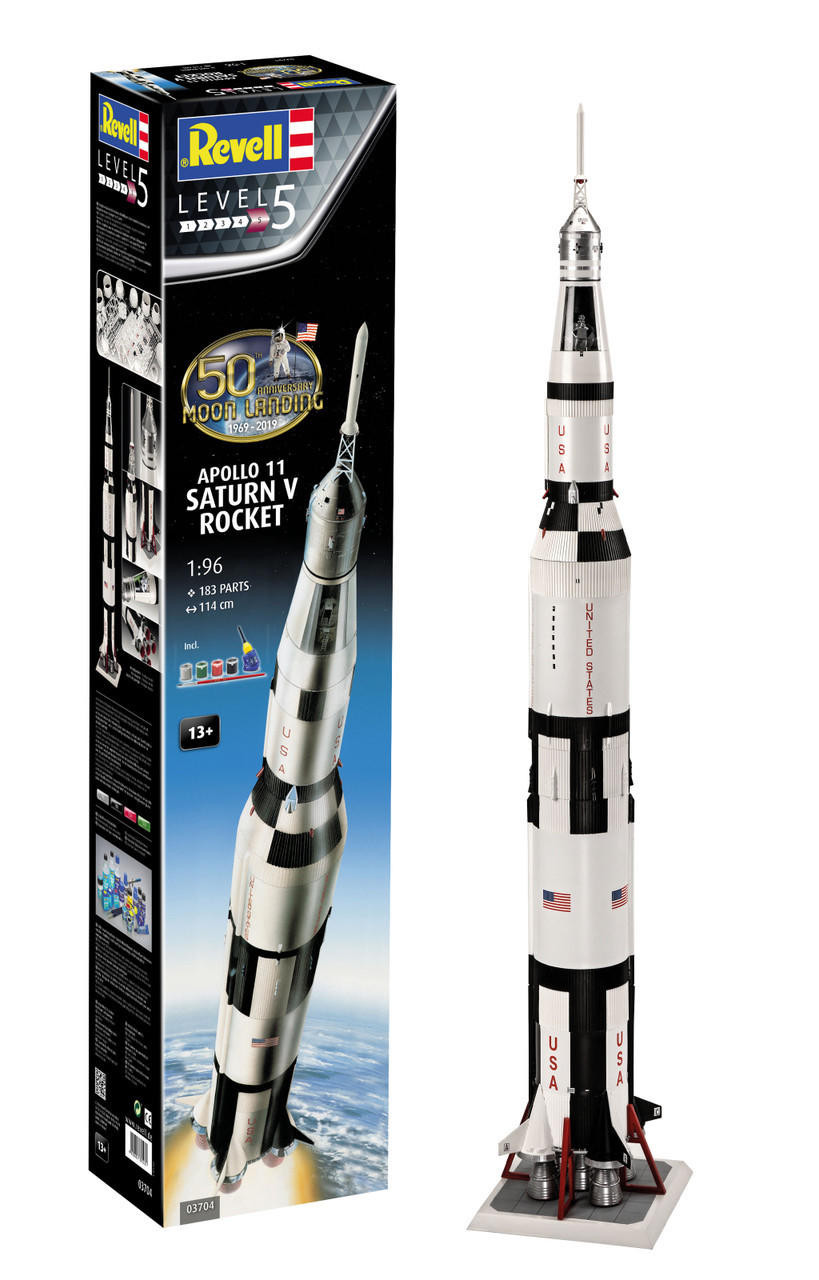 Revell 1/96 Apollo Saturn V アポロサターンV　レベル Revell 1/96 Apollo Saturn V - Wonderland Models | RV03704 | £139.99