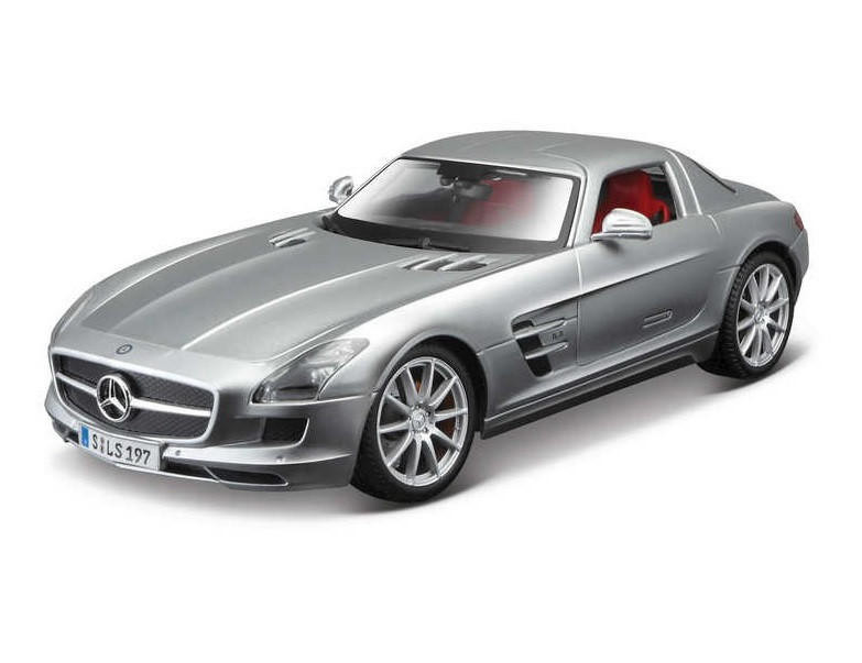 Auto A Escala 1/18 Mercedes Benz Sls Amg Plata Maisto