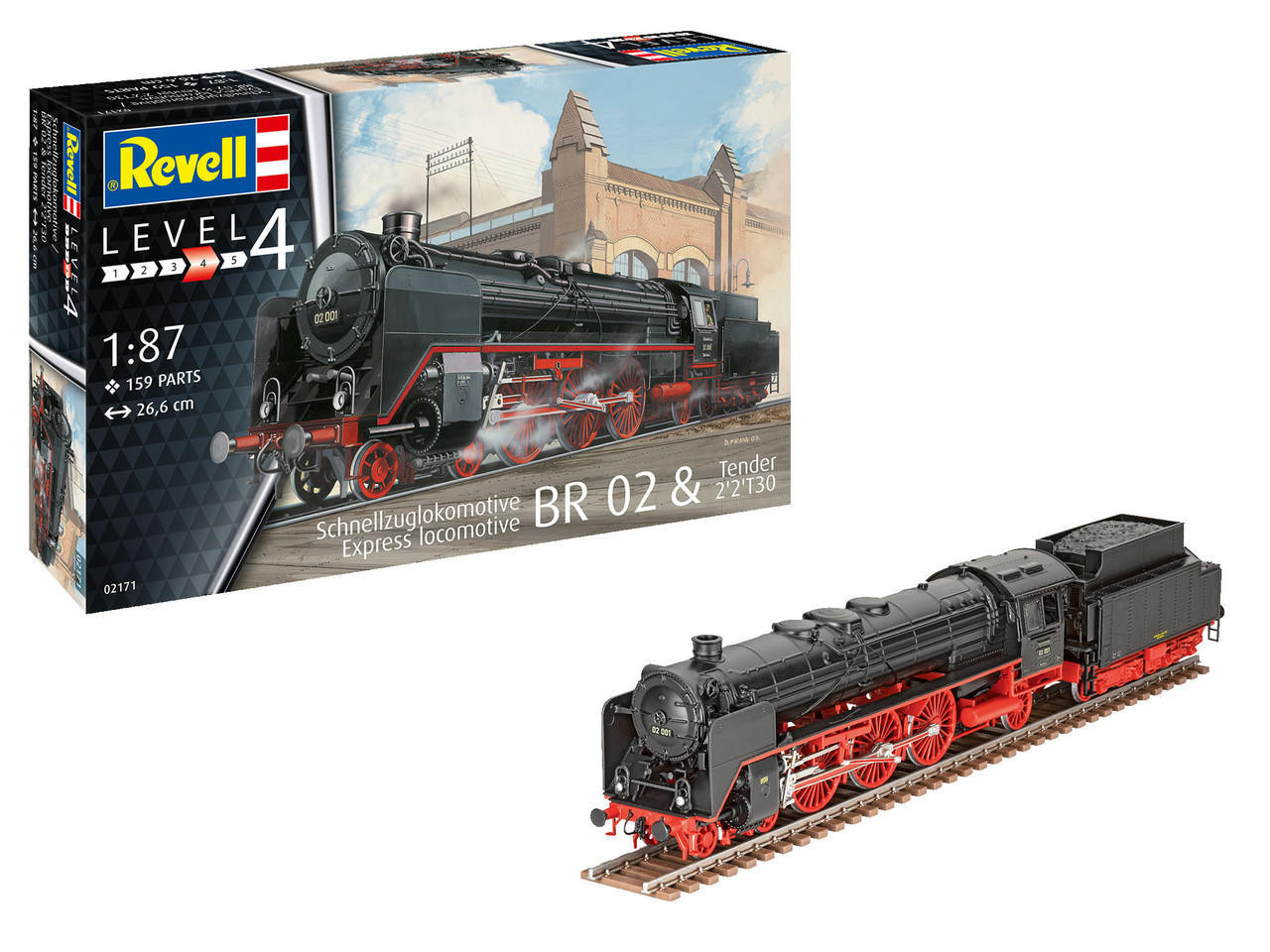 Revell Baureihe 01 HO 1/87 プラスチックモデルキット Schnellzuglokomotive BR 01 & Tender 2'2' T32, Revell 02172
