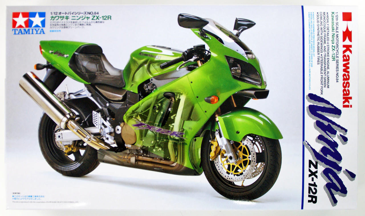 Tamiya 1/12 Kawasaki Ninja ZX-12R Model Kit - Wonderland Models 