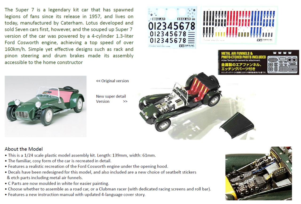 Tamiya 24357 1/24 Scale Lotus Super 7 Series II / Tamiya USA