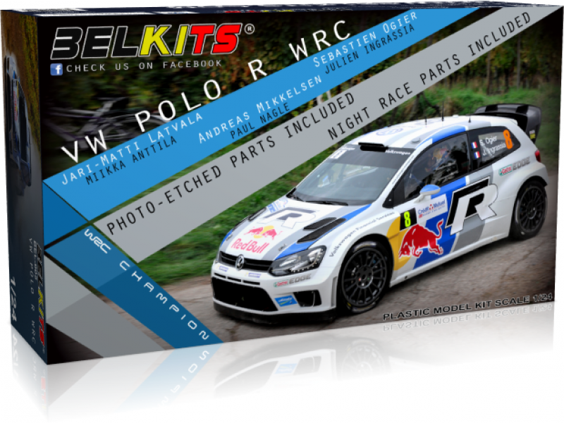Belkits 1/24 Volkswagen Polo R WRC Red Bull - Wonderland Models