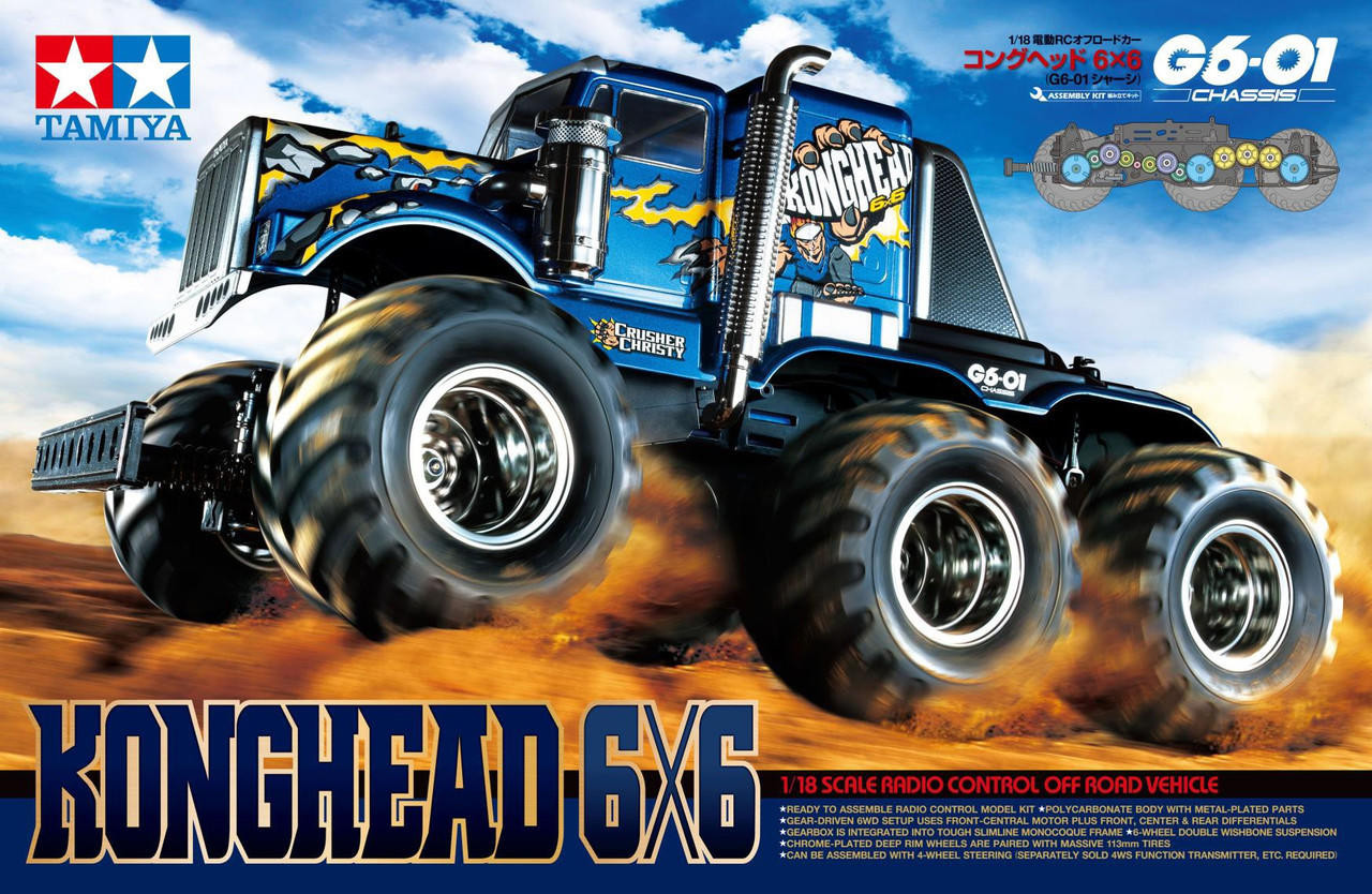 Off Road Tamiya Big Rig Tamiya RC 1/18 Konghead 6x6 Truck Expert