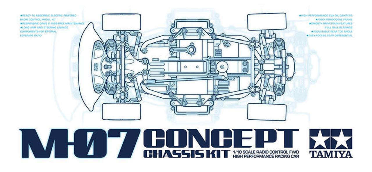 Tamiya RC M-07 Chassis Concept Model Kit - Wonderland Models