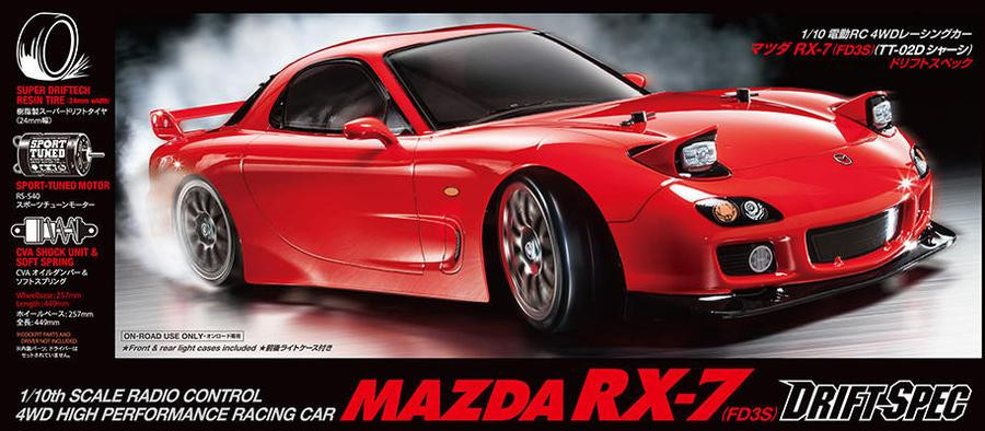 Tamiya RC Mazda RX-7 FD3S DRIFT TT-02D Model Kit - Wonderland