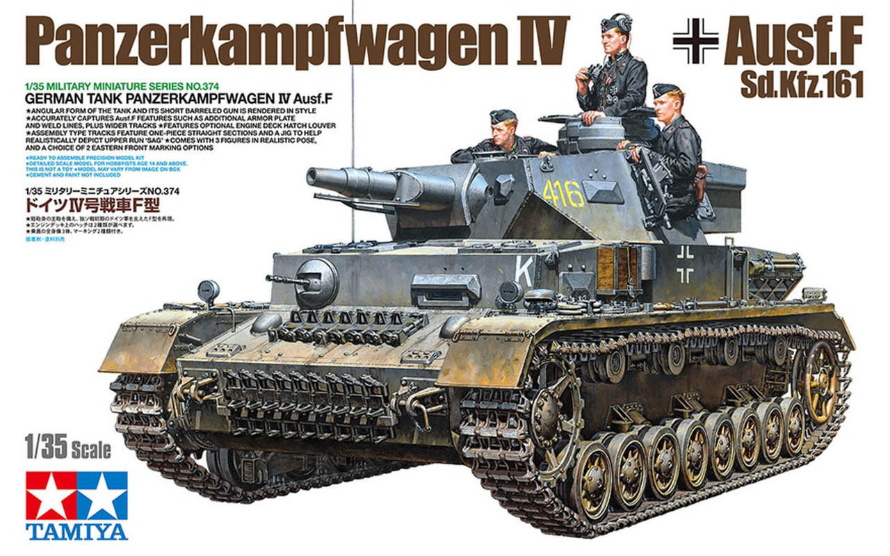 Tamiya 1/35 Pz.Kpfw.IV Ausf.F Panzer IV - Wonderland Models, TA35374