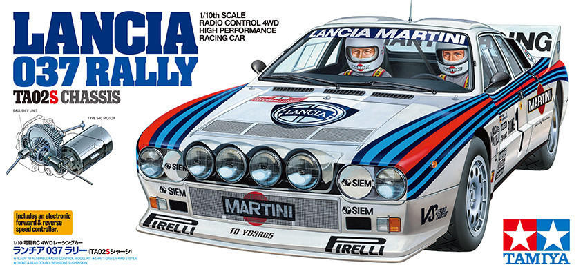 Tamiya RC Lancia 037 Rally (TA02-SW) Model Kit - Wonderland Models