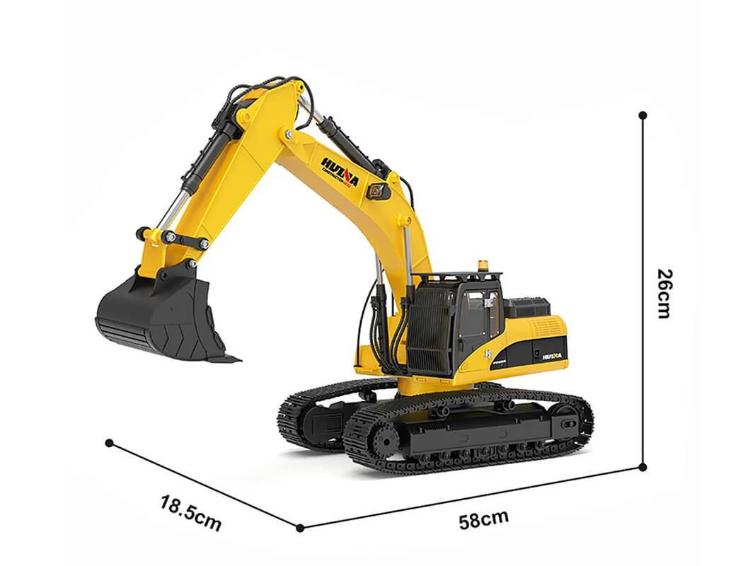 HuiNa RC 1/14 2.4G Full Alloy 23CH Excavator RTR Version 5.0