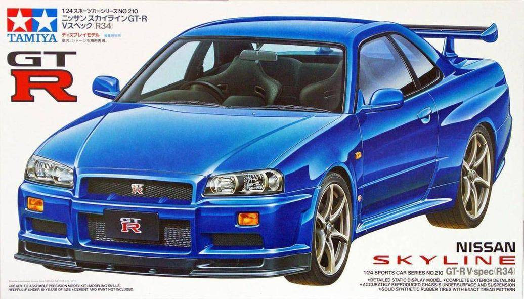 Tamiya 1/24 Nissan Skyline GT-R V Spec R34 - Wonderland Models