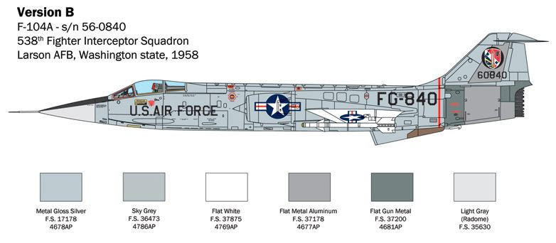 Italeri 1/32 Lockheed F-104 Starfighter A/C - Wonderland Models