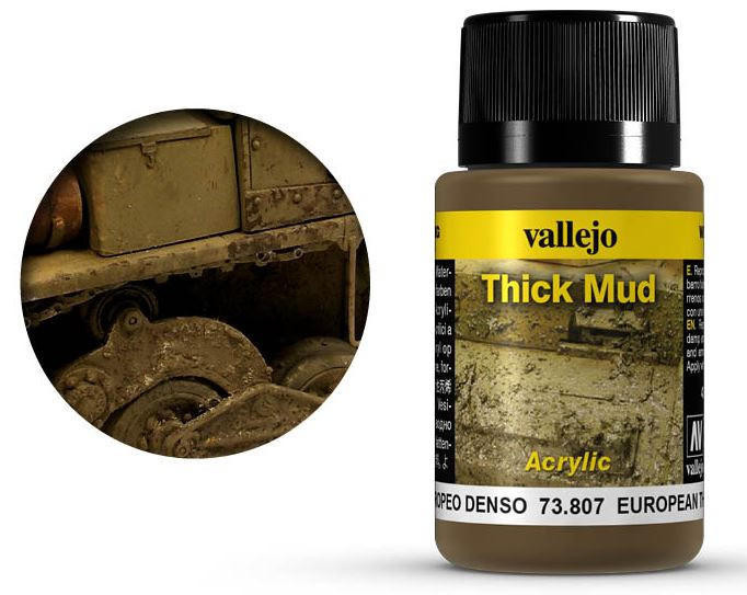 Vallejo Thick Mud Lack – 40 Ml Flasche Für Realistische Verwitterung & Alterung Bei Modellen