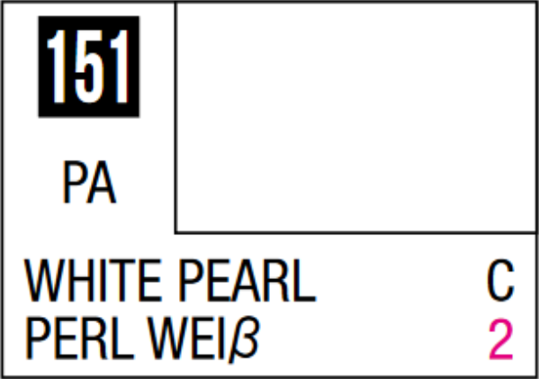 Mr Hobby Mr Colour 10ml 151 White Pearl Acrylic Paint - Wonderland ...