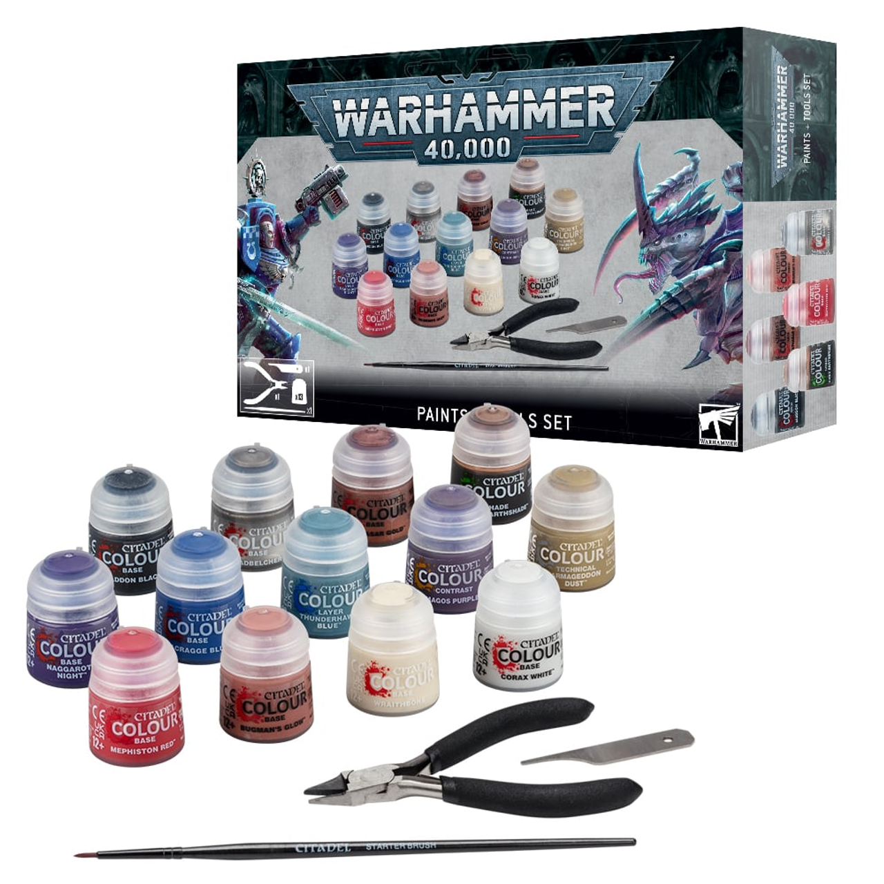 Citadel Colour Paint & Tools Set - Warhammer 40,000 - Wonderland Models, GW60-12