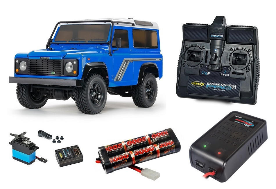 Tamiya RC Land Rover Defender 90 CC-02 Super Package Deal