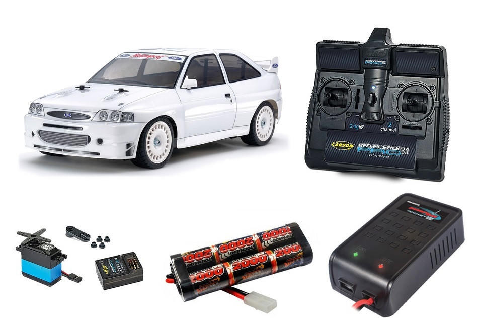 Tamiya RC Ford Escort Cosworth 1998 TT-02 Super Package Deal