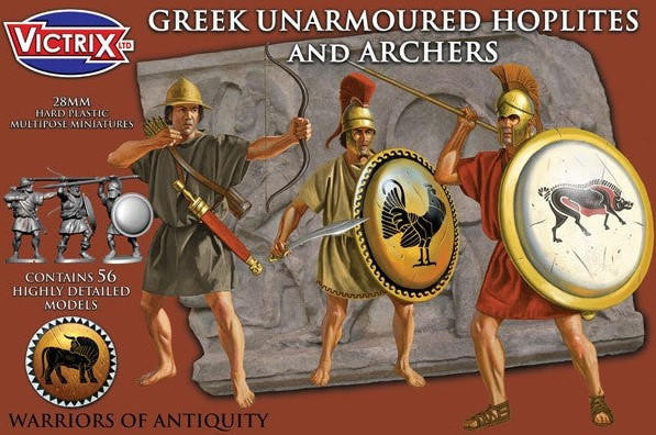 12 Hoplites Grecs Thébains – Figurines 28mm Peintes – Victrix Spqr