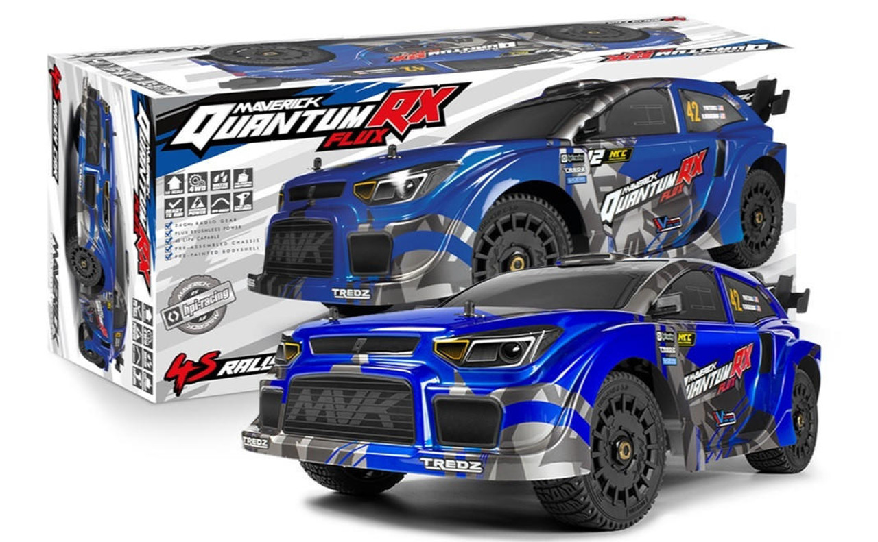 HPI Racing 1/10 Maverick Quantum RX FLUX 1/8 4WD Brushless Rally Car Blue