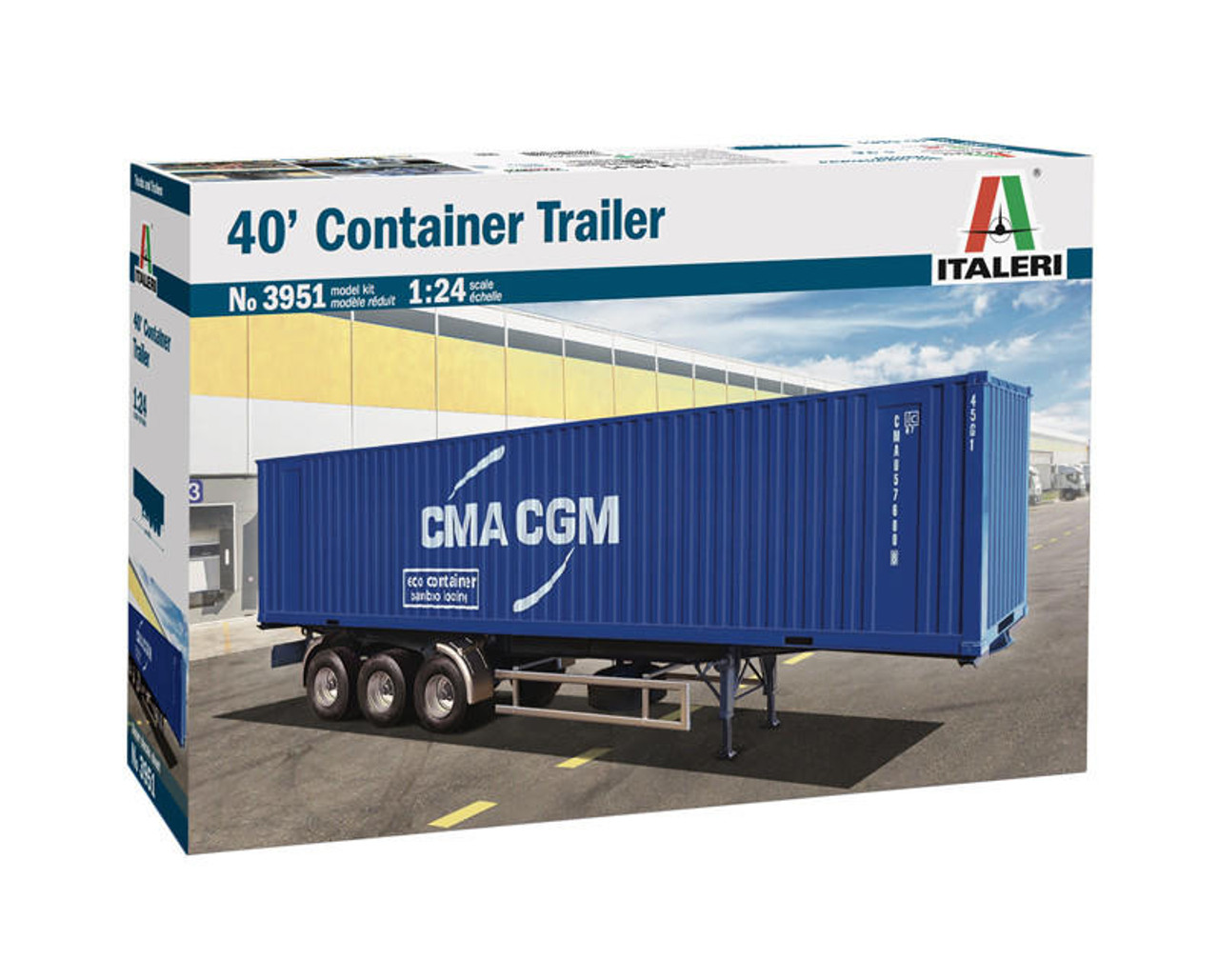 Italeri 1/24 40' Container Trailer - Wonderland Models
