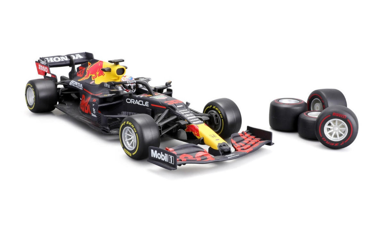 Burago 1/24 Red Bull Toy Tyre Changing Racing Car (2021