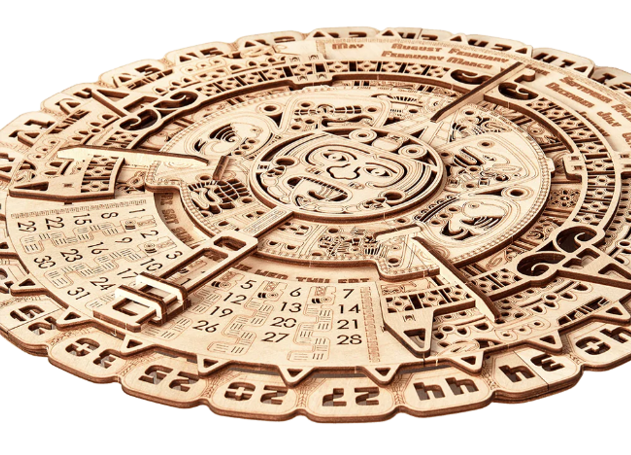 Wood Trick Mayan Calendar 3D Wooden Model Kit Wonderland Models wood-trick-mayan-calendar-3d-wooden-model-kit-wonderland-models